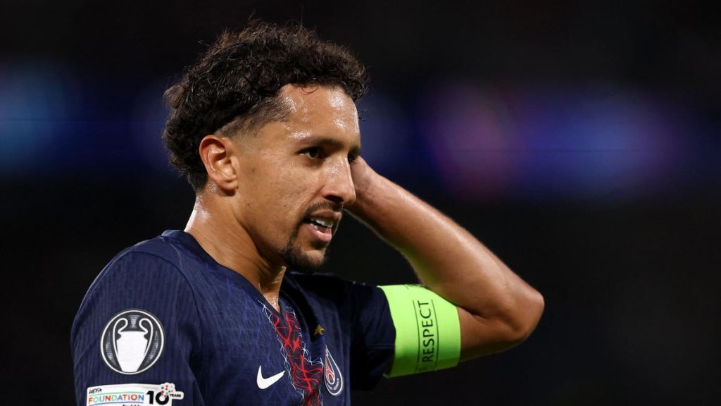 PSG captain Marquinhos out with thigh injury
