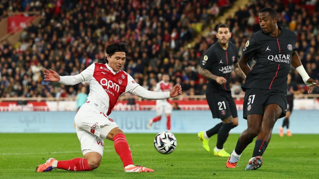 Ligue 1 — Monaco beats PSG 1-0; Marseille held to a draw by Toulouse