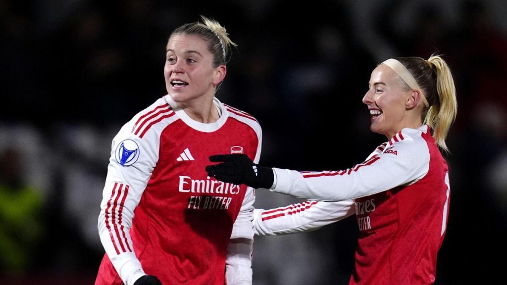 UEFA Women’s Champions League — Arsenal beats Real Madrid; Manchester United loses; Lyon draws